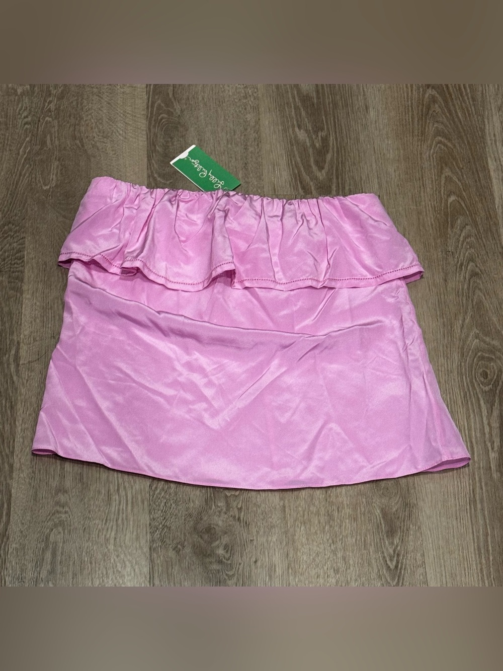 Lilly Pulitzer “Ginny” Pink Off-Shoulder Ruffle Top